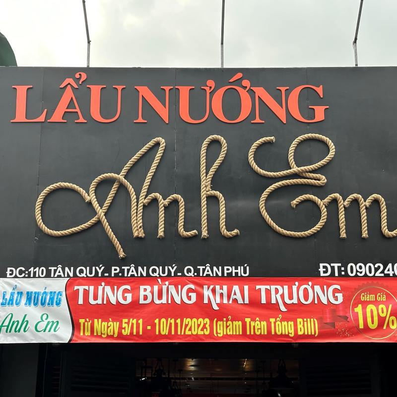 Lẩu Nướng Anh Em quận Tân Phú